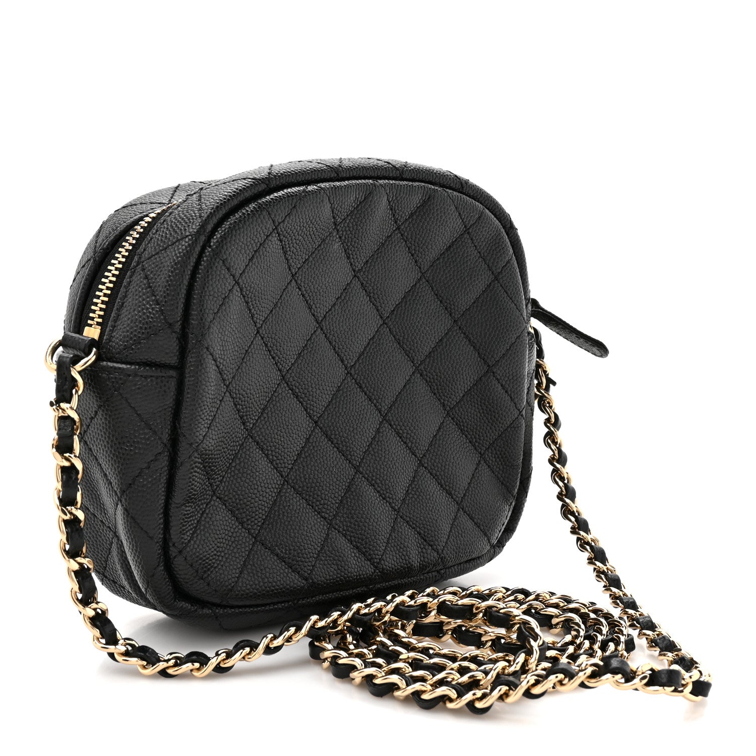 Chanel Caviar Quilted CC Day Camera Case Black 2 of 9