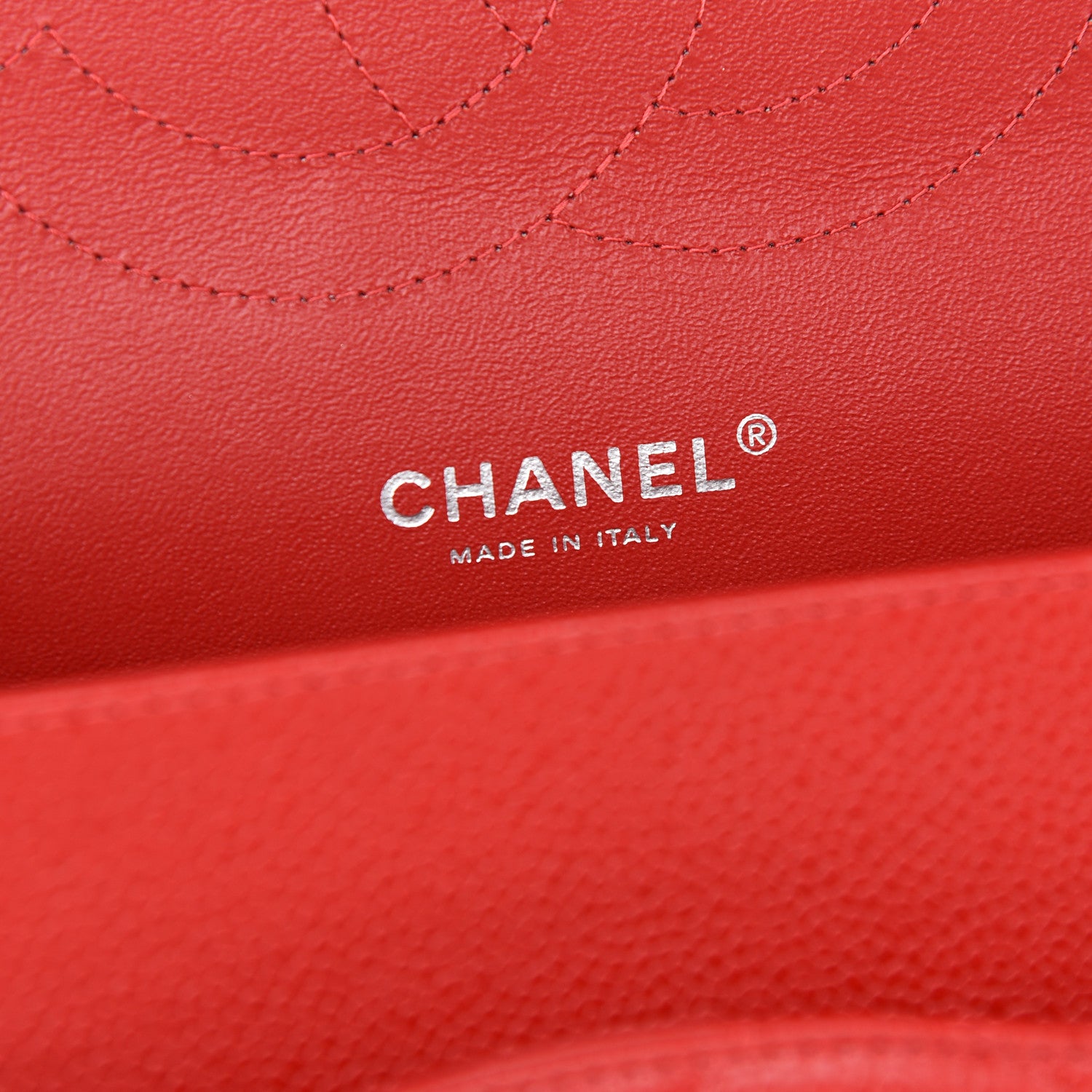 Chanel Caviar Quilted Jumbo Double Flap Red 6 of 9