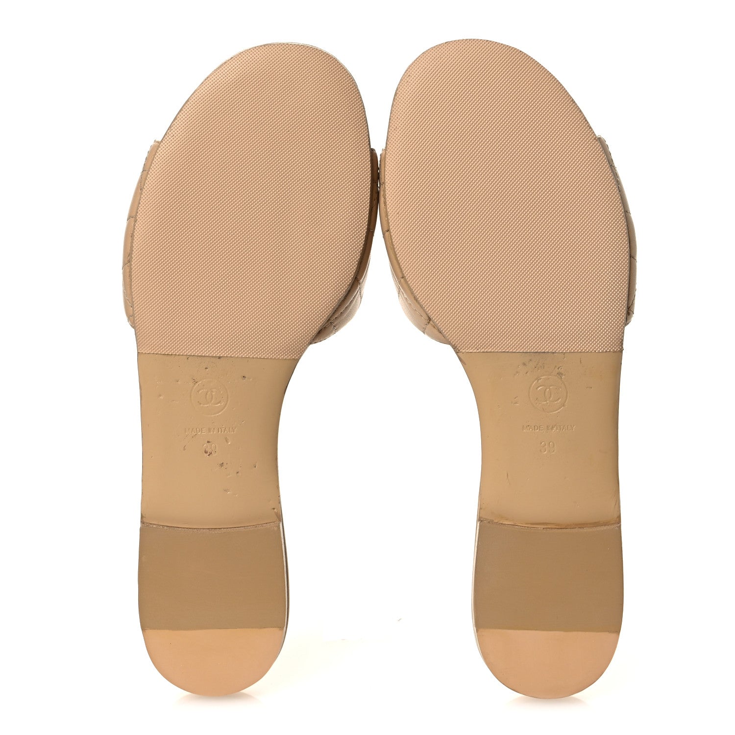 Chanel Lambskin Quilted CC Turnlock Sandals 39 Beige 7 of 14