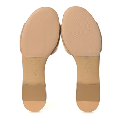 Chanel Lambskin Quilted CC Turnlock Sandals 39 Beige 7 of 14