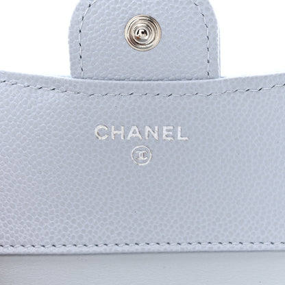 Chanel Caviar Quilted Compact Flap Wallet Light Blue 6 of 9
