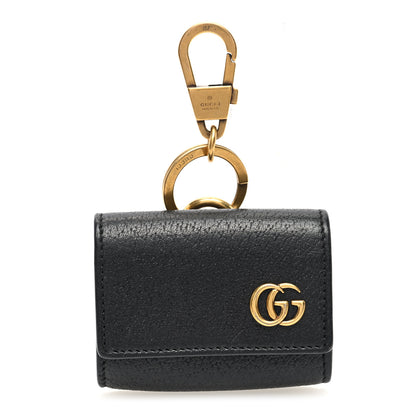 Gucci Calfskin Boar Effect GG Marmont AirPods Pro Case Black 1 of 6