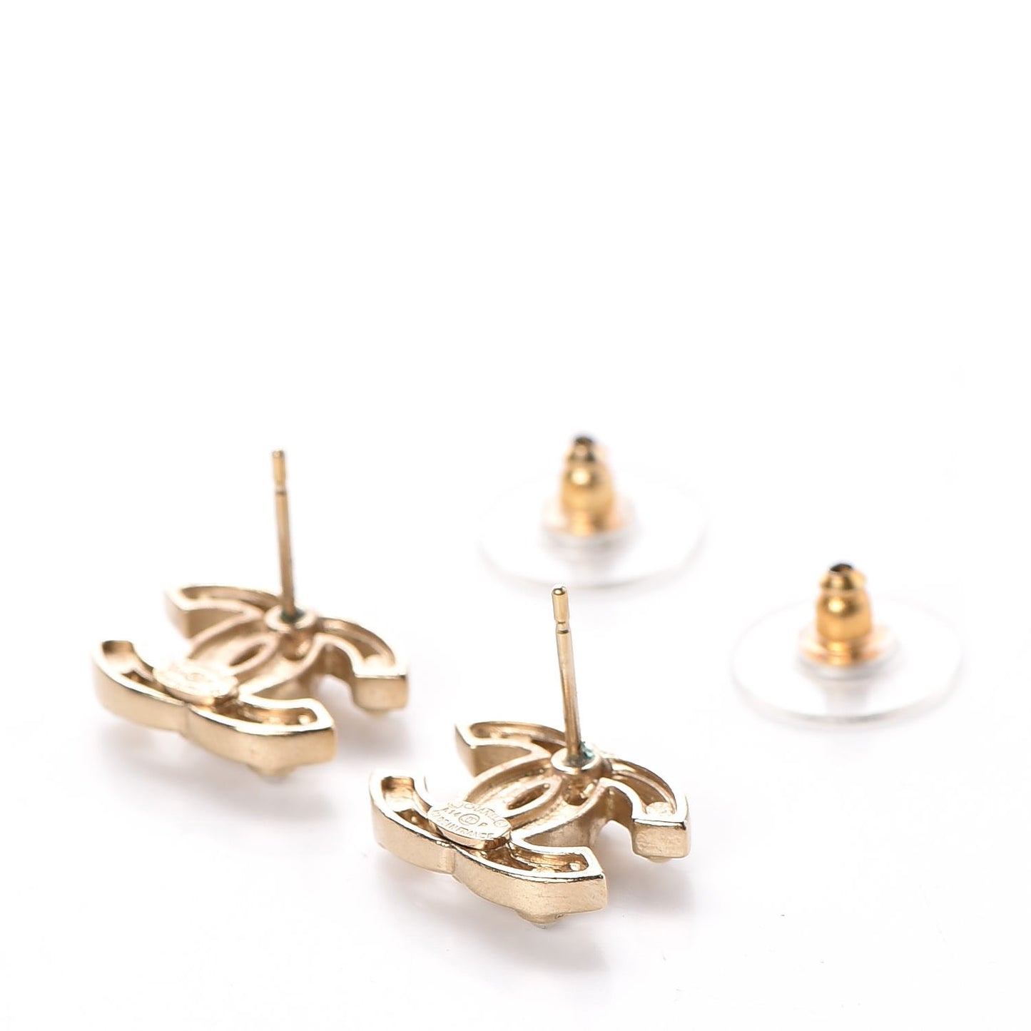 Pearl CC Earrings Light Gold