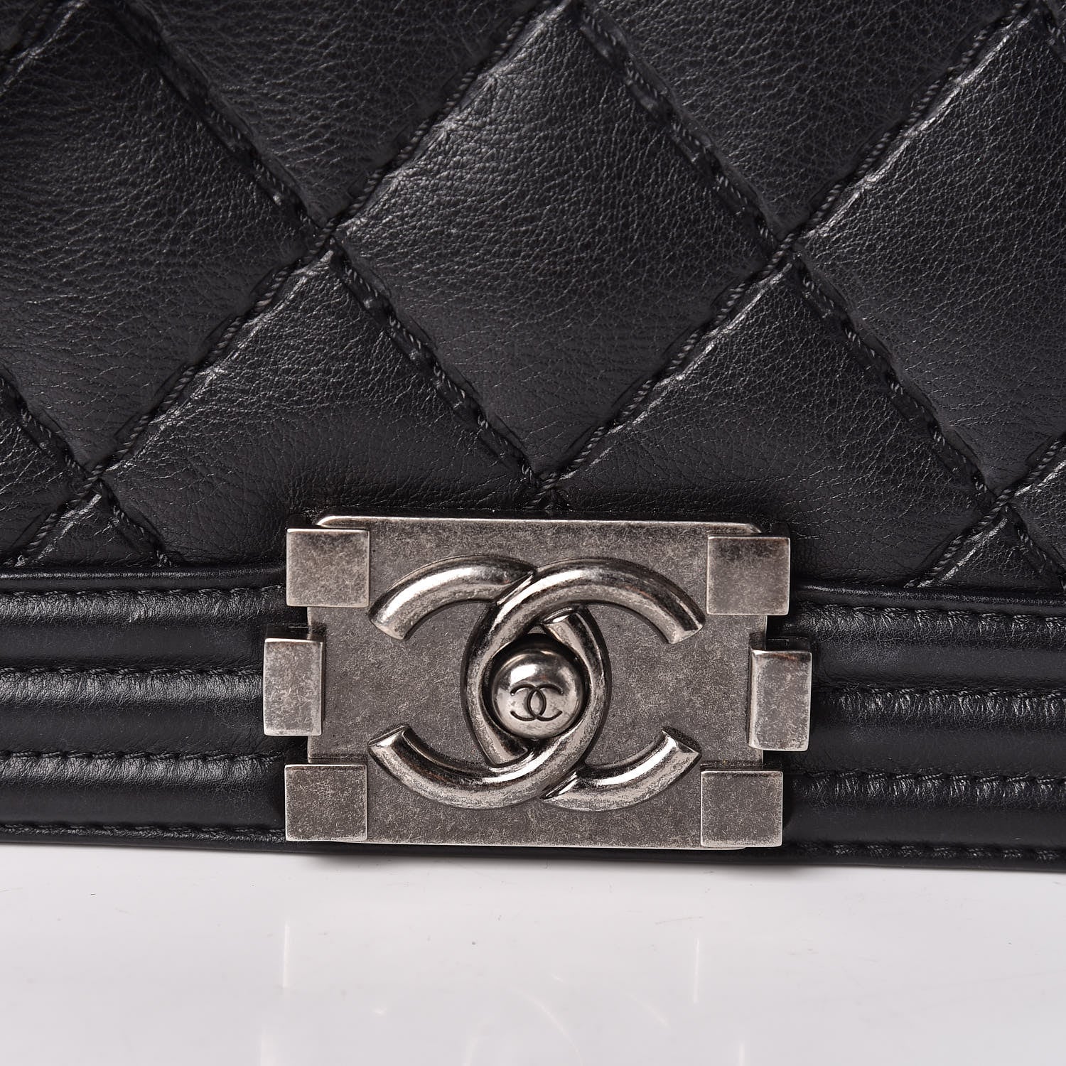 Chanel Calfskin Double Stitch Medium Boy Flap Black 16 of 16