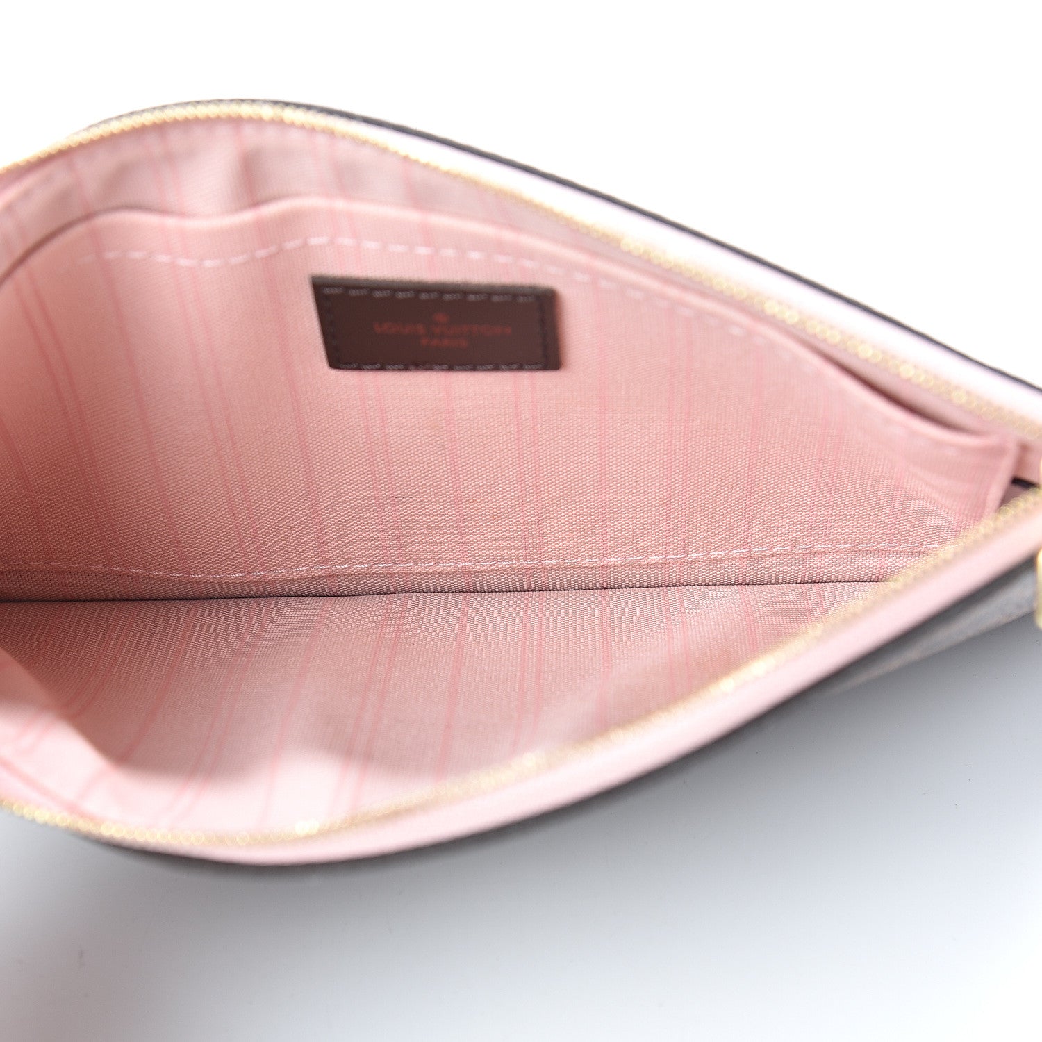 Louis Vuitton Damier Ebene Neverfull MM GM Pochette Rose Ballerine 5 of 8