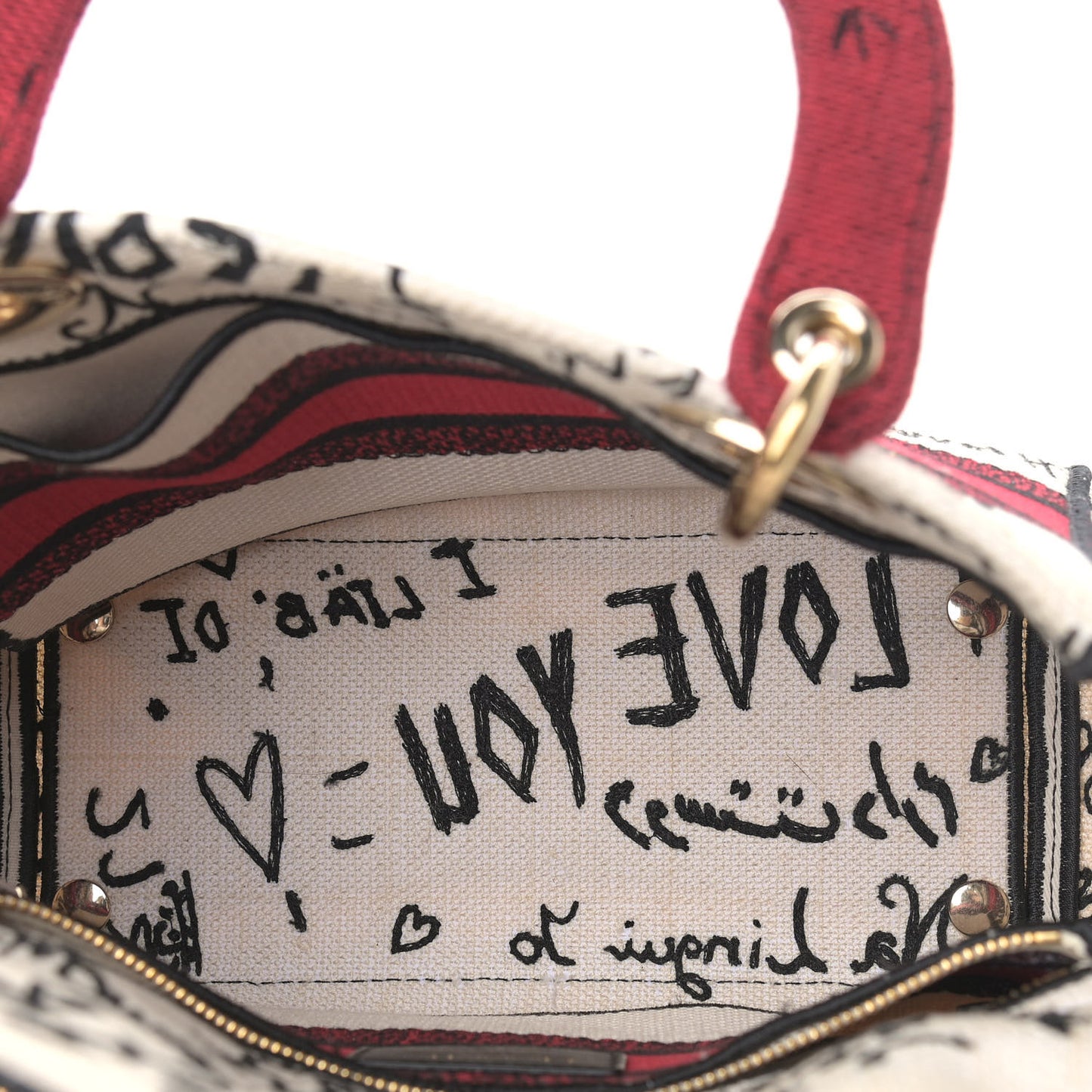 Canvas Medium DiorAmour Graffiti Lady D-Lite Latte