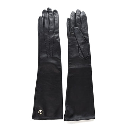 Gucci Nappa Interlocking G Gloves 7 Black 1 of 8