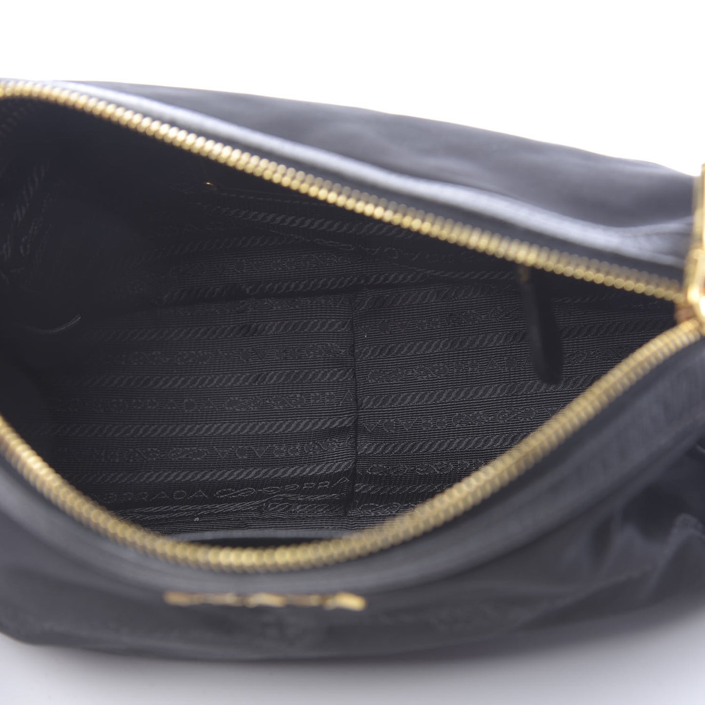 Tessuto Nylon Saffiano Jacquard Logo Crossbody Bag Black