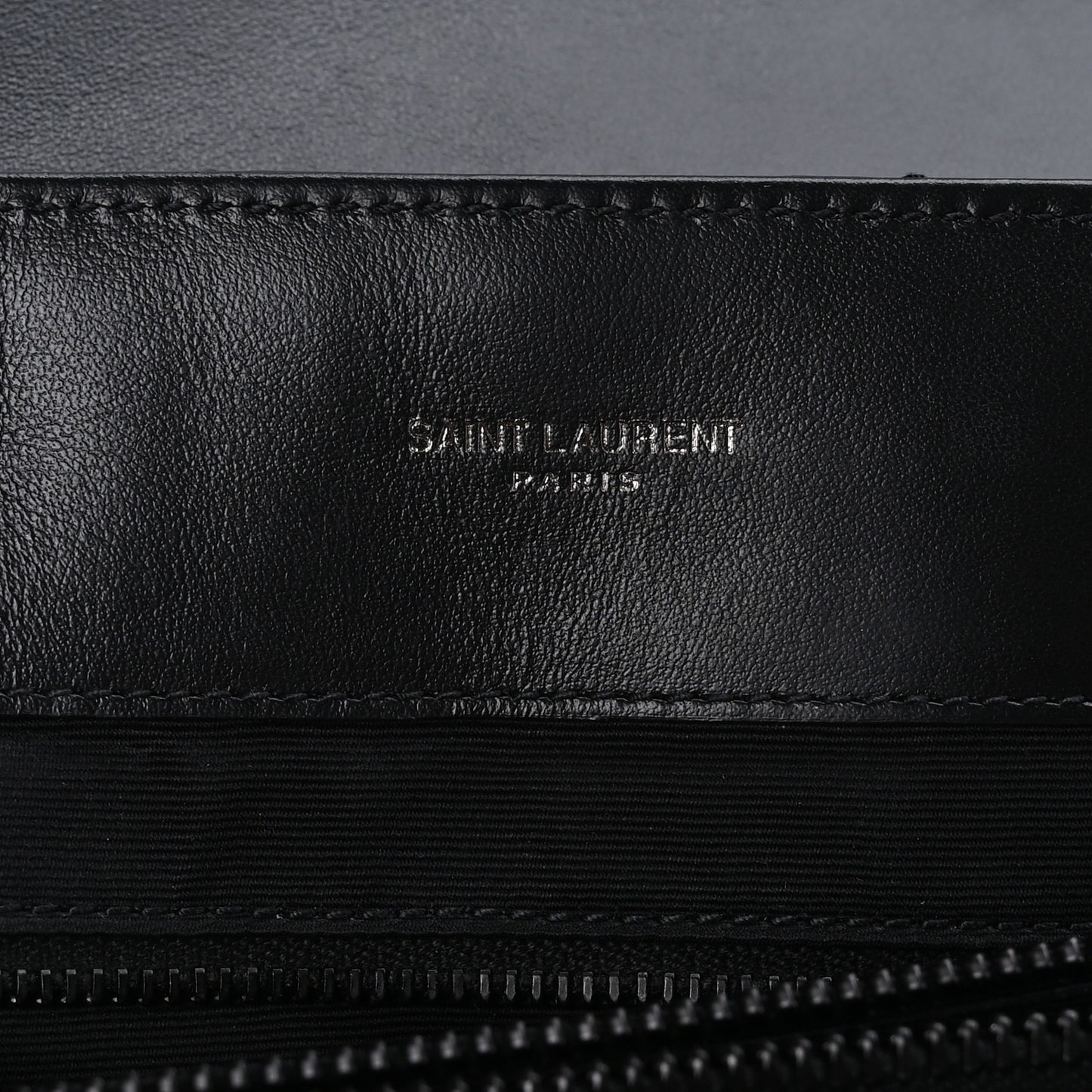 Calfskin Y Quilted Monogram Large Loulou Chain Satchel Black
