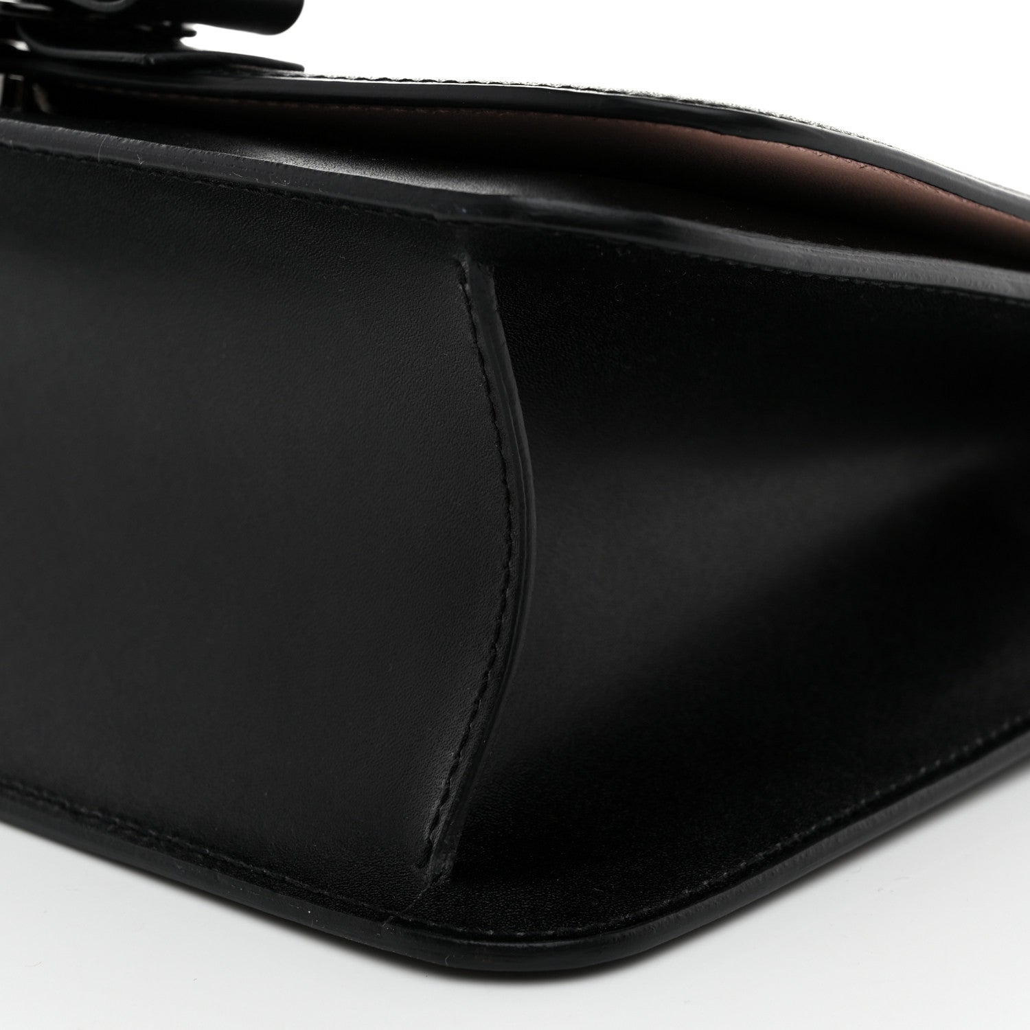 Salvatore Ferragamo Smooth Calfskin Vara Bow Chain Flap Crossbody Black 9 of 9