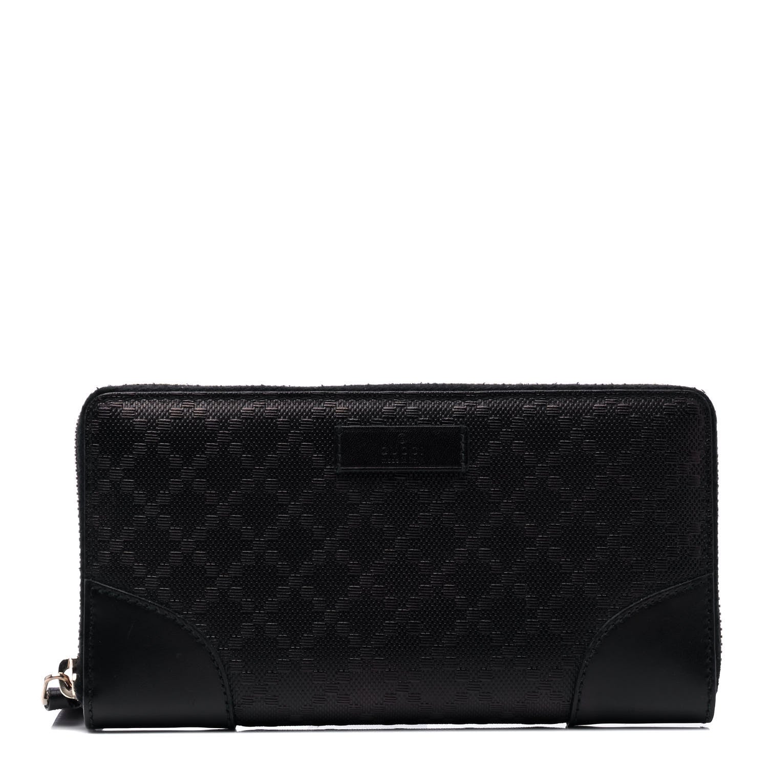 Gucci Bright Diamante Zip Around Wallet Black 1 of 4