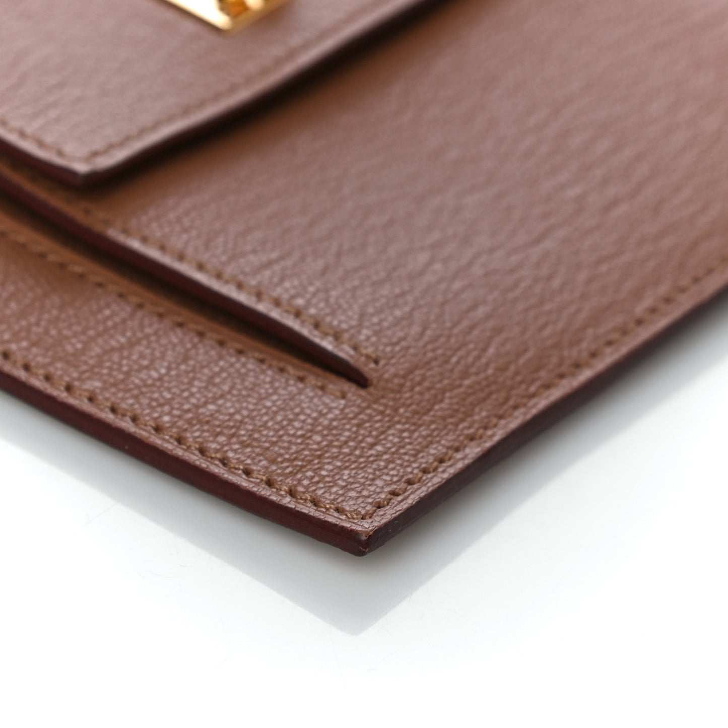 Chevre Mysore Kelly Pocket Compact Wallet Quebracho