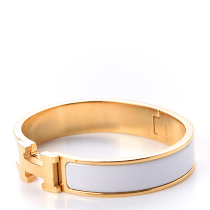 Hermes Enamel Narrow Clic Clac H Bracelet White 6 of 8