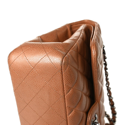 Chanel Metallic Caviar Quilted Jumbo Double Flap Copper 22 of 24
