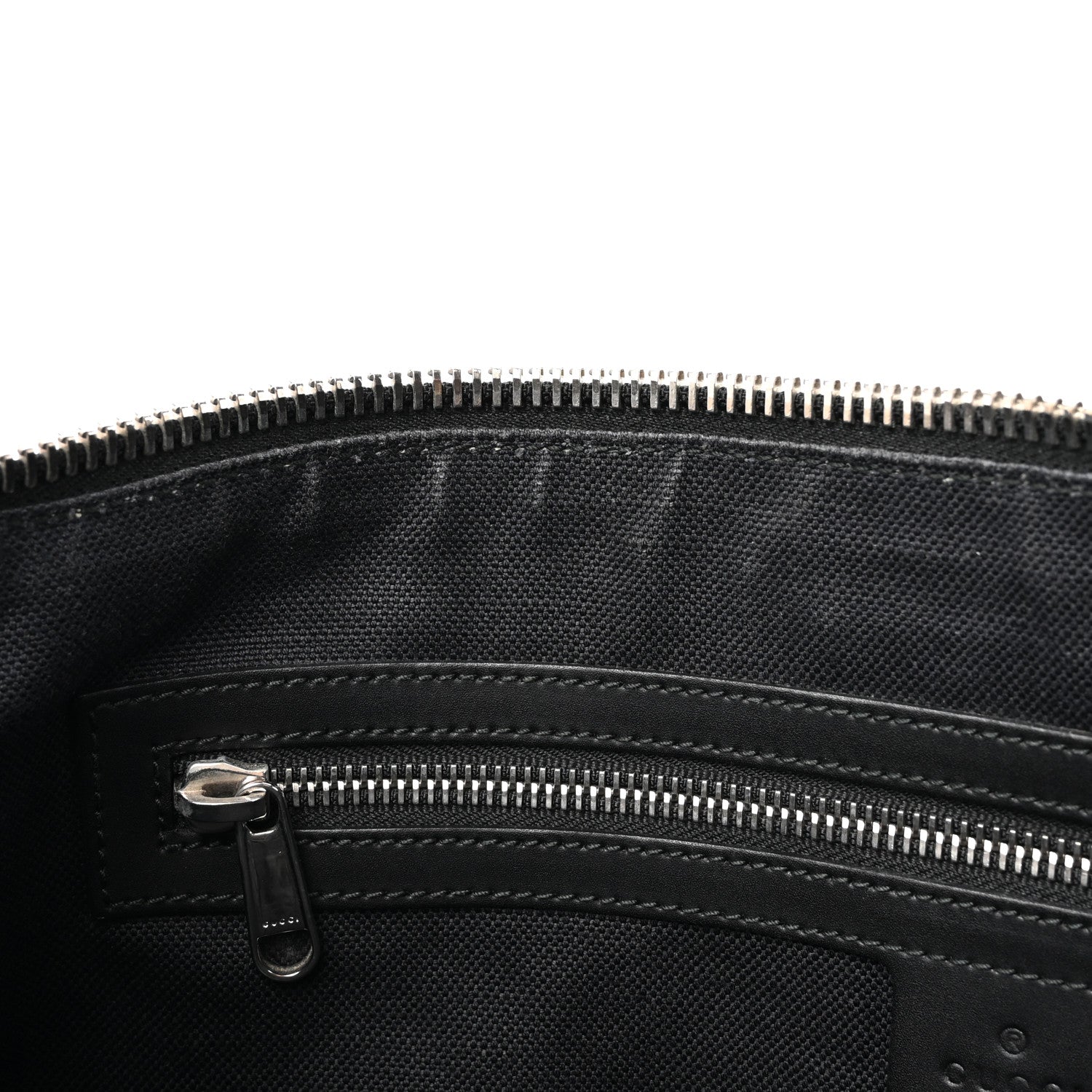 Gucci Soft GG Supreme Monogram Appia Calfskin Web East West Messenger Bag Black Grey 11 of 18