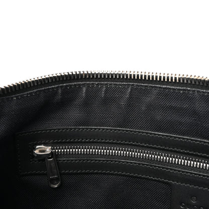 Gucci Soft GG Supreme Monogram Appia Calfskin Web East West Messenger Bag Black Grey 11 of 18