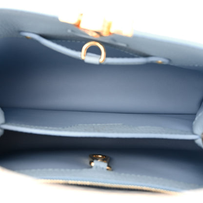 Louis Vuitton Taurillon Calfskin Karung Patchwork Capucines BB Olympe Blue 5 of 10