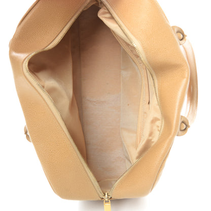 Chanel Caviar Quilted Large Bowler Bag Beige 5 of 20