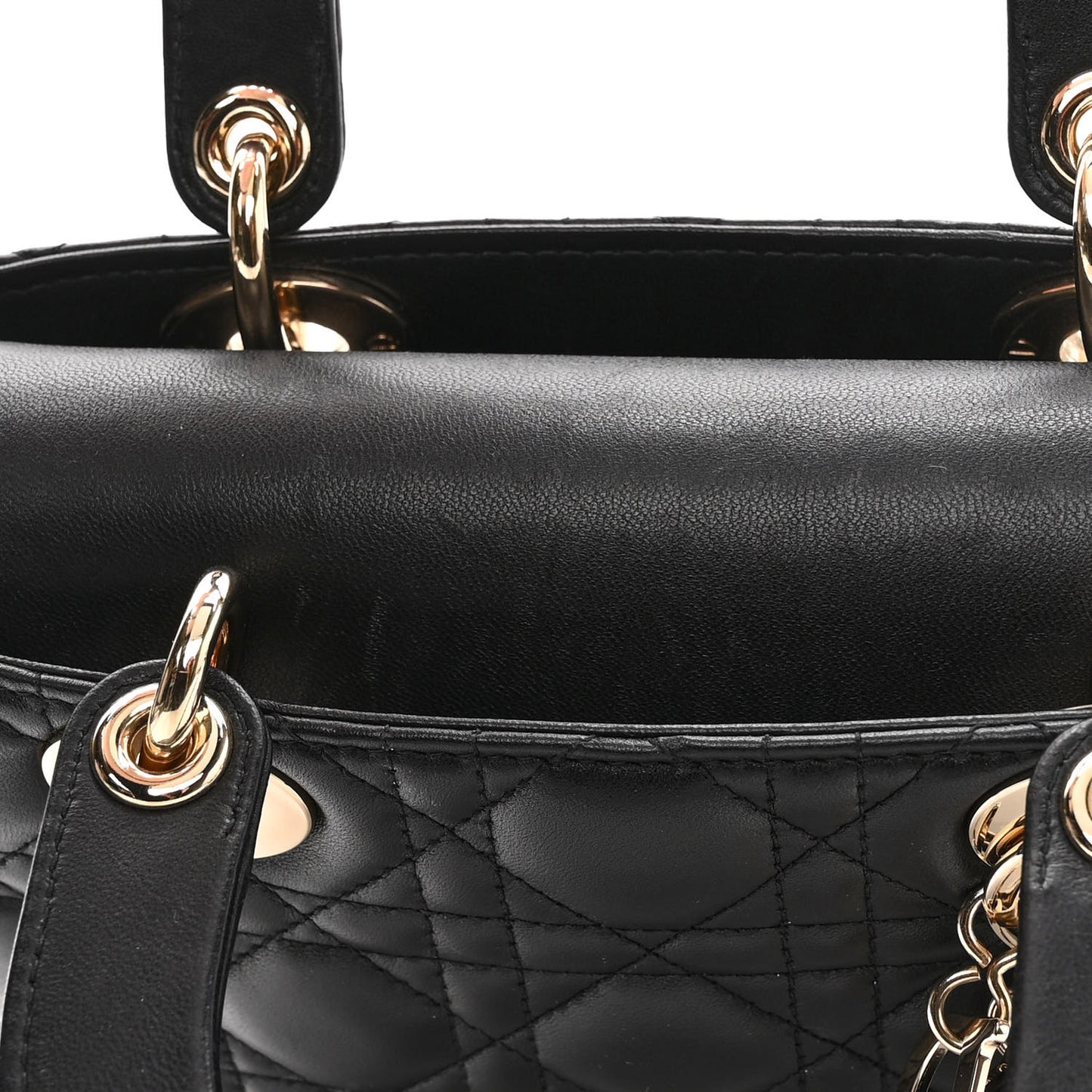 Lambskin Cannage Small My ABCDior Lady Dior Black