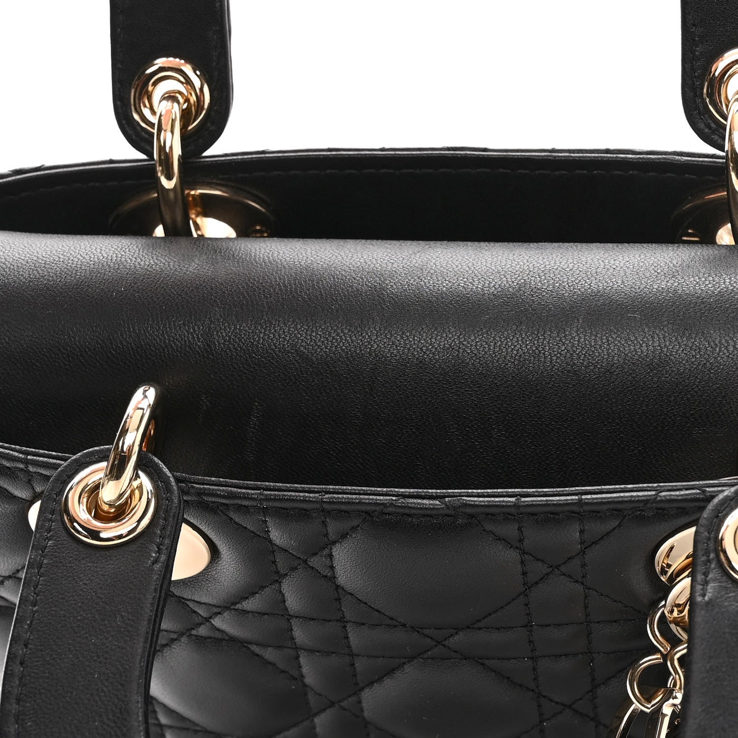 Christian Dior Lambskin Cannage Small My ABCDior Lady Dior Black 9 of 11