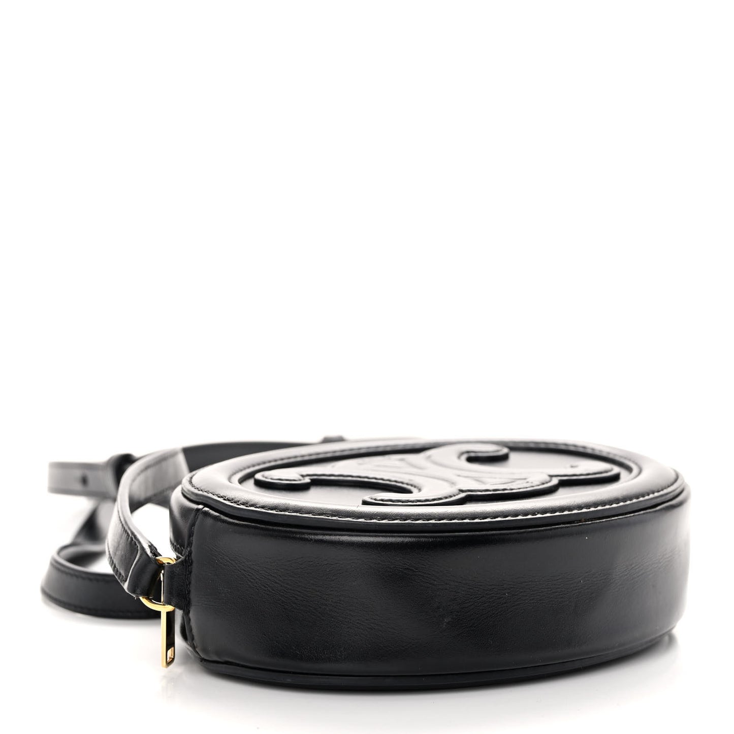 Smooth Calfskin Cuir Triomphe Oval Bag Black