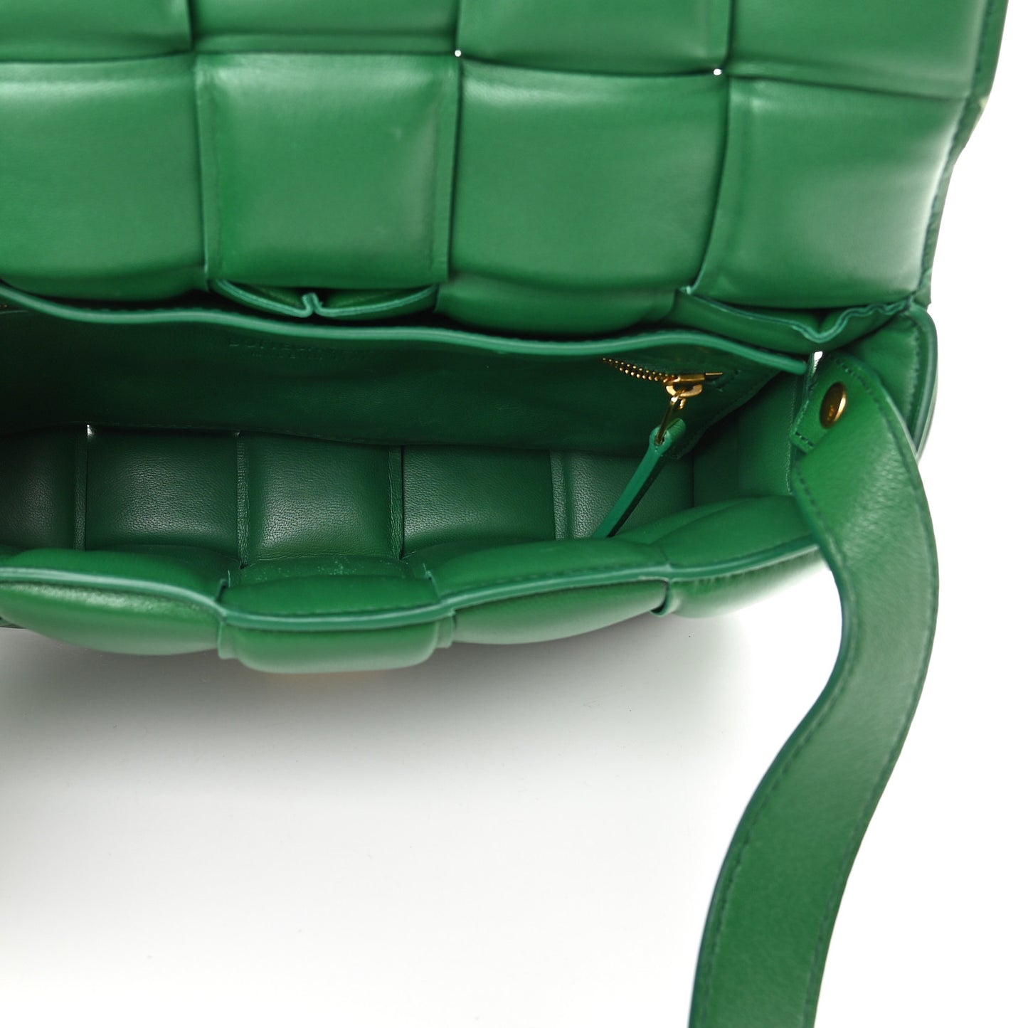 Nappa Maxi Intreccio Padded Cassette Crossbody Bag Racing Green
