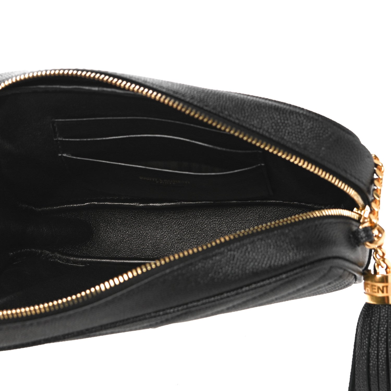 Saint Laurent Grain De Poudre Matelasse Monogram Mini Lou Camera Bag Black 4 of 10