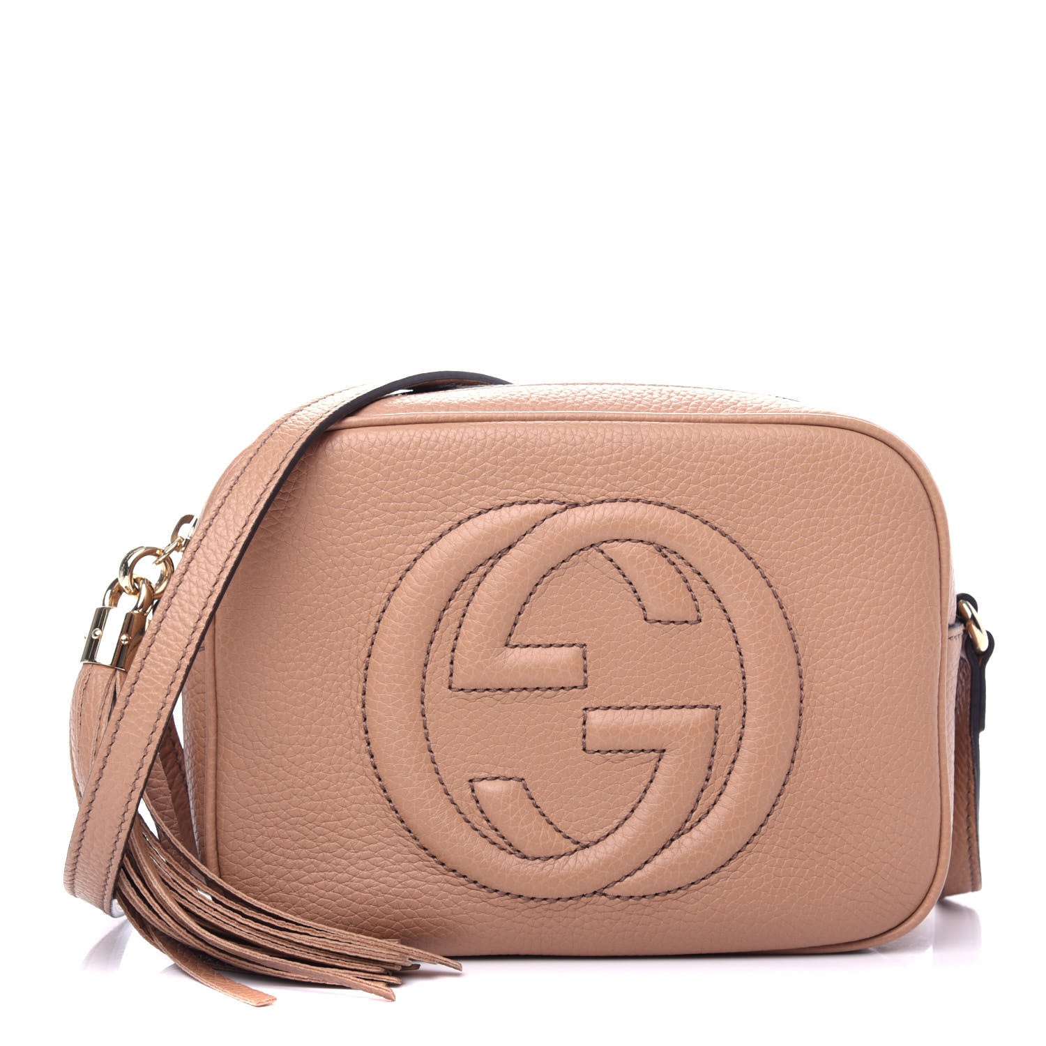 Gucci Pebbled Calfskin Small Soho Disco Bag Camelia 1 of 11