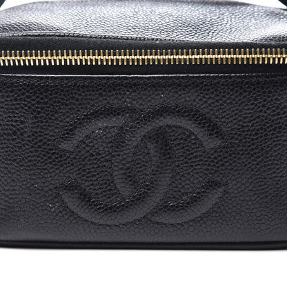 Chanel Caviar CC Vanity Cosmetic Case Black 10 of 11