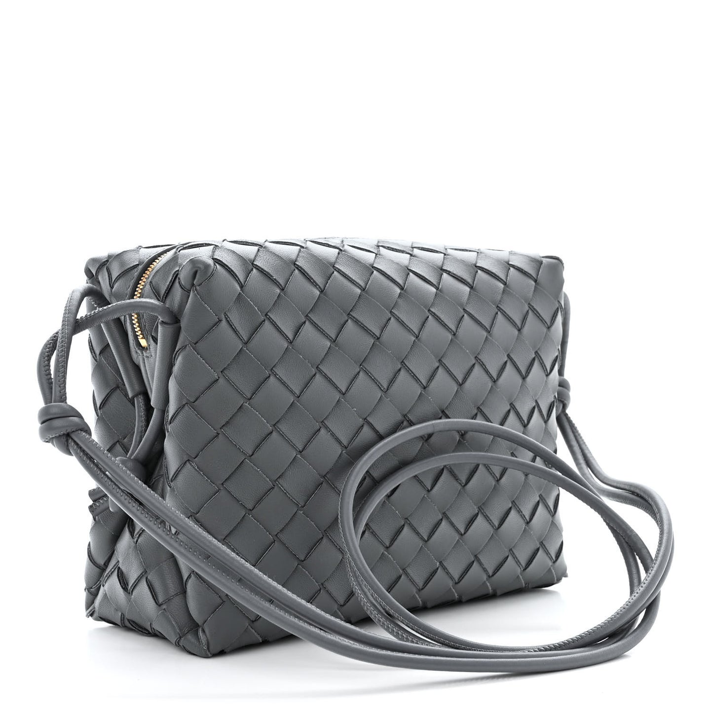 Nappa Intrecciato Small Loop Camera Bag Thunder