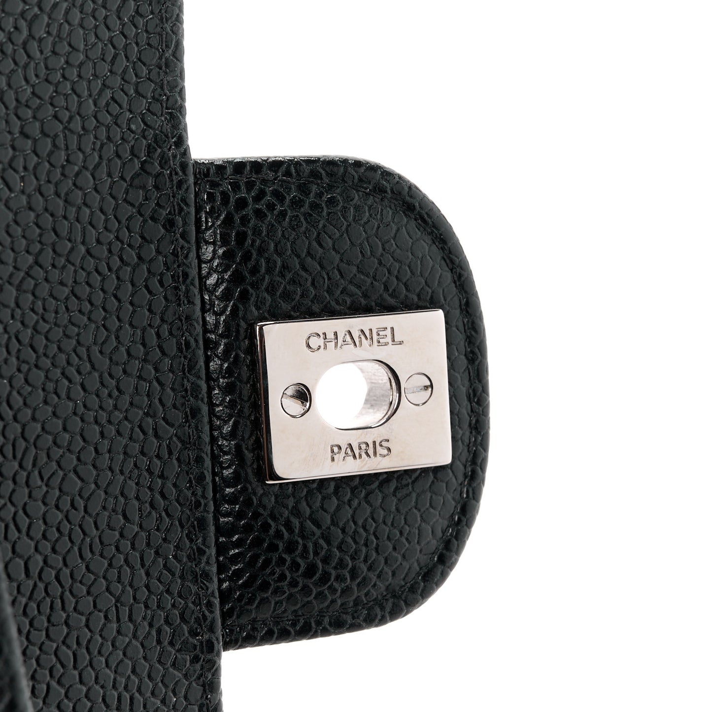 Caviar Quilted Small Double Flap Black