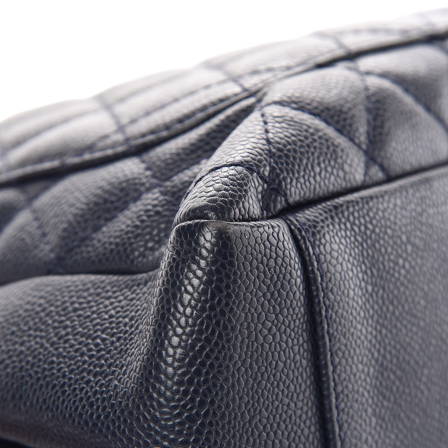 Chanel Caviar Quilted Grand Shopping Tote GST Navy Blue 15 of 18