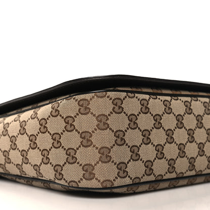 Gucci Monogram Flap Messenger Bag Beige Dark Brown 9 of 10