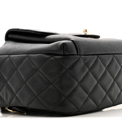 Chanel Caviar Quilted Medium Zip Around Backpack Black 9 of 12