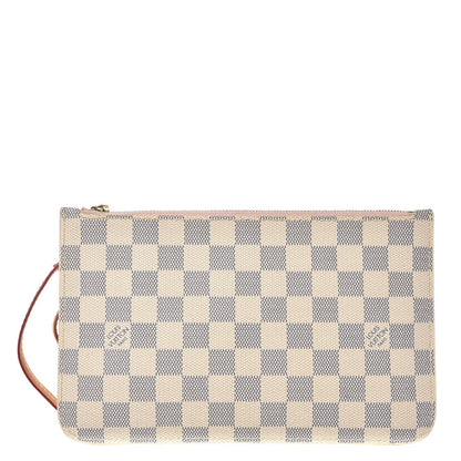 Louis Vuitton Damier Azur Neverfull MM GM Pochette Rose Ballerine 1 of 8