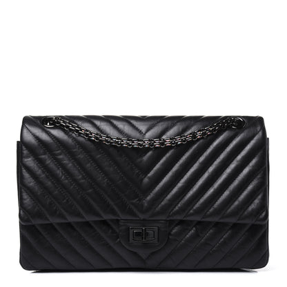 Chanel Aged Calfskin Chevron Quilted 2.55 Reissue 226 So Black 1 of 16