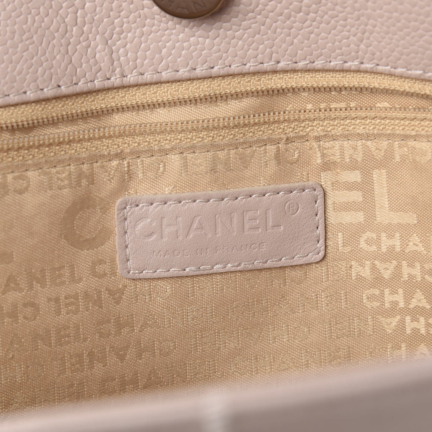 Caviar Square Stitched Tote Light Pink