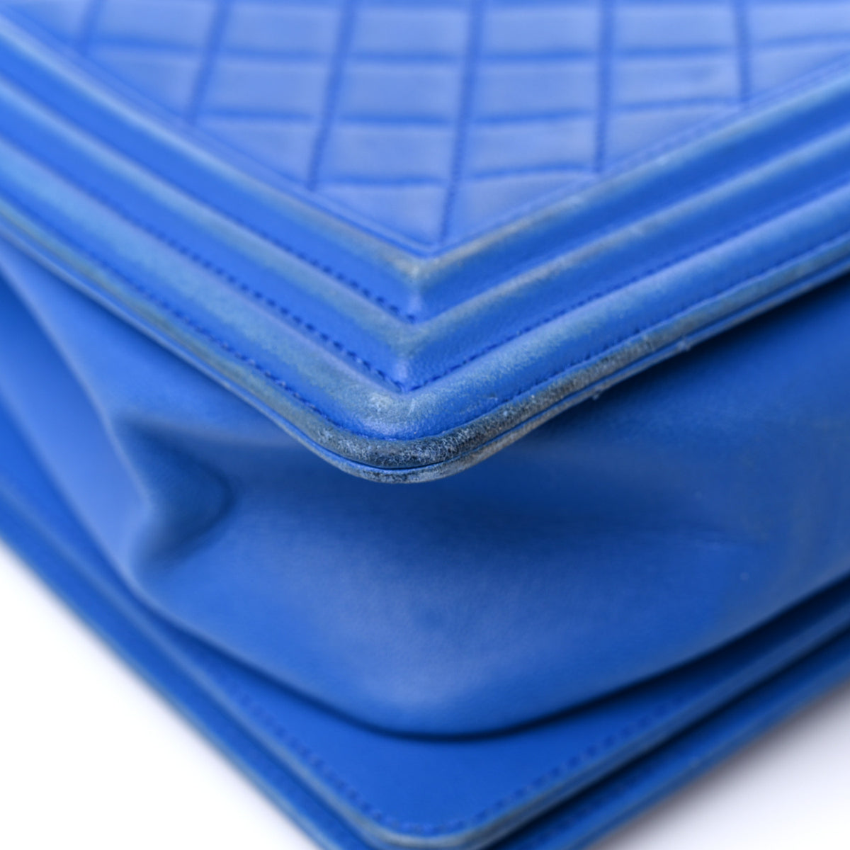 Chanel Lambskin Quilted New Medium Boy Flap Blue 10 of 18