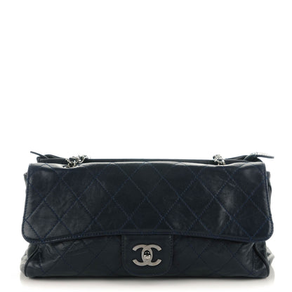Chanel Lambskin Quilted Ritz Flap Navy 1 of 7