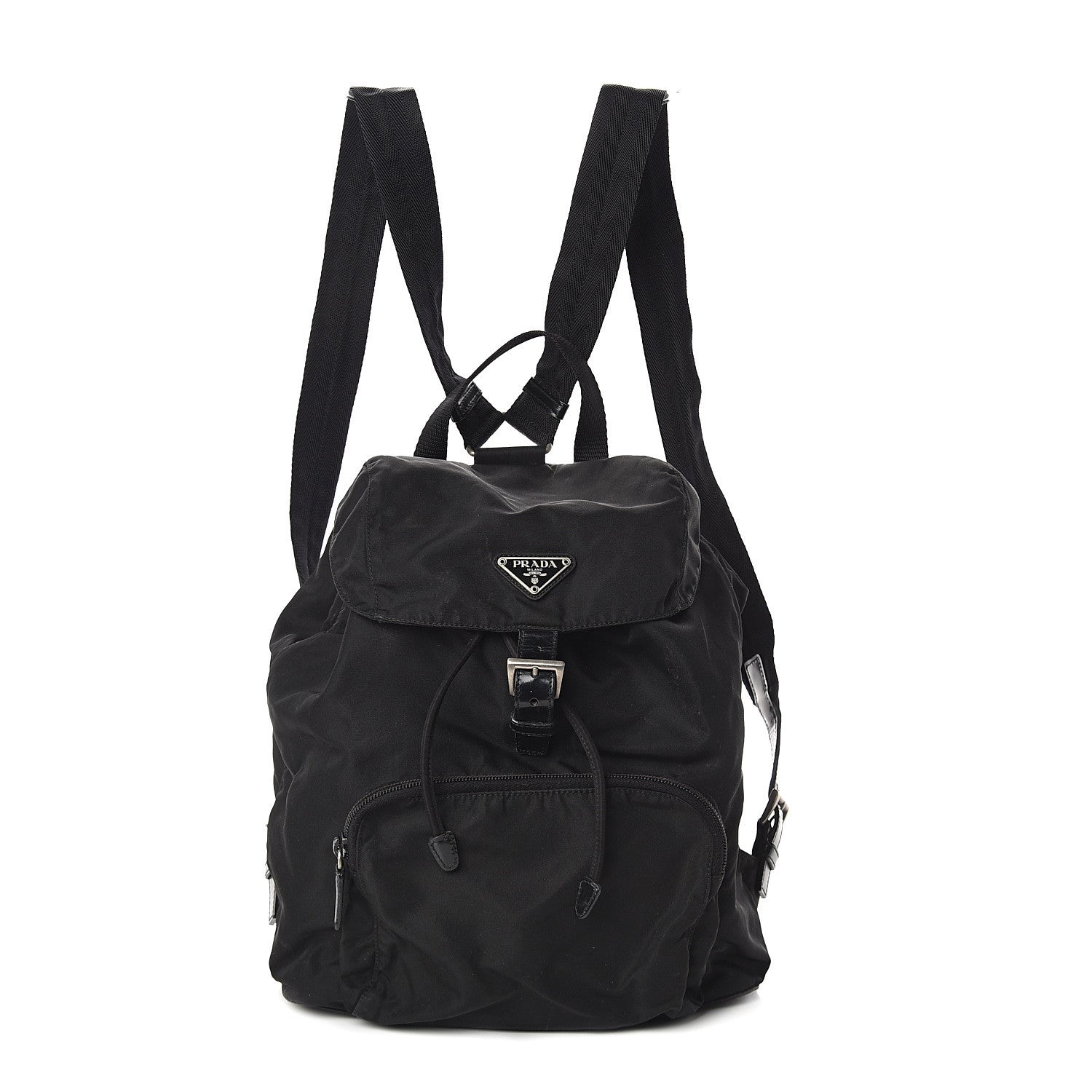 Prada Nylon Vela Medium Cinch Backpack Black 1 of 11
