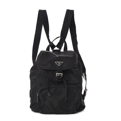 Prada Nylon Vela Medium Cinch Backpack Black 1 of 11