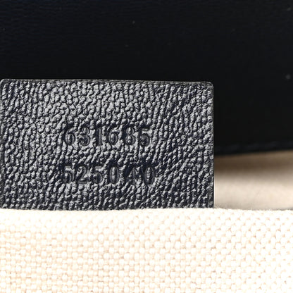 Gucci Straw Lux Calfskin Web Medium Ophidia Shopping Tote Dark Natural Blue 7 of 10