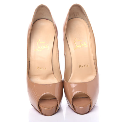 Christian Louboutin Patent New Very Prive 120 Pumps 35.5 Nude 5 of 13