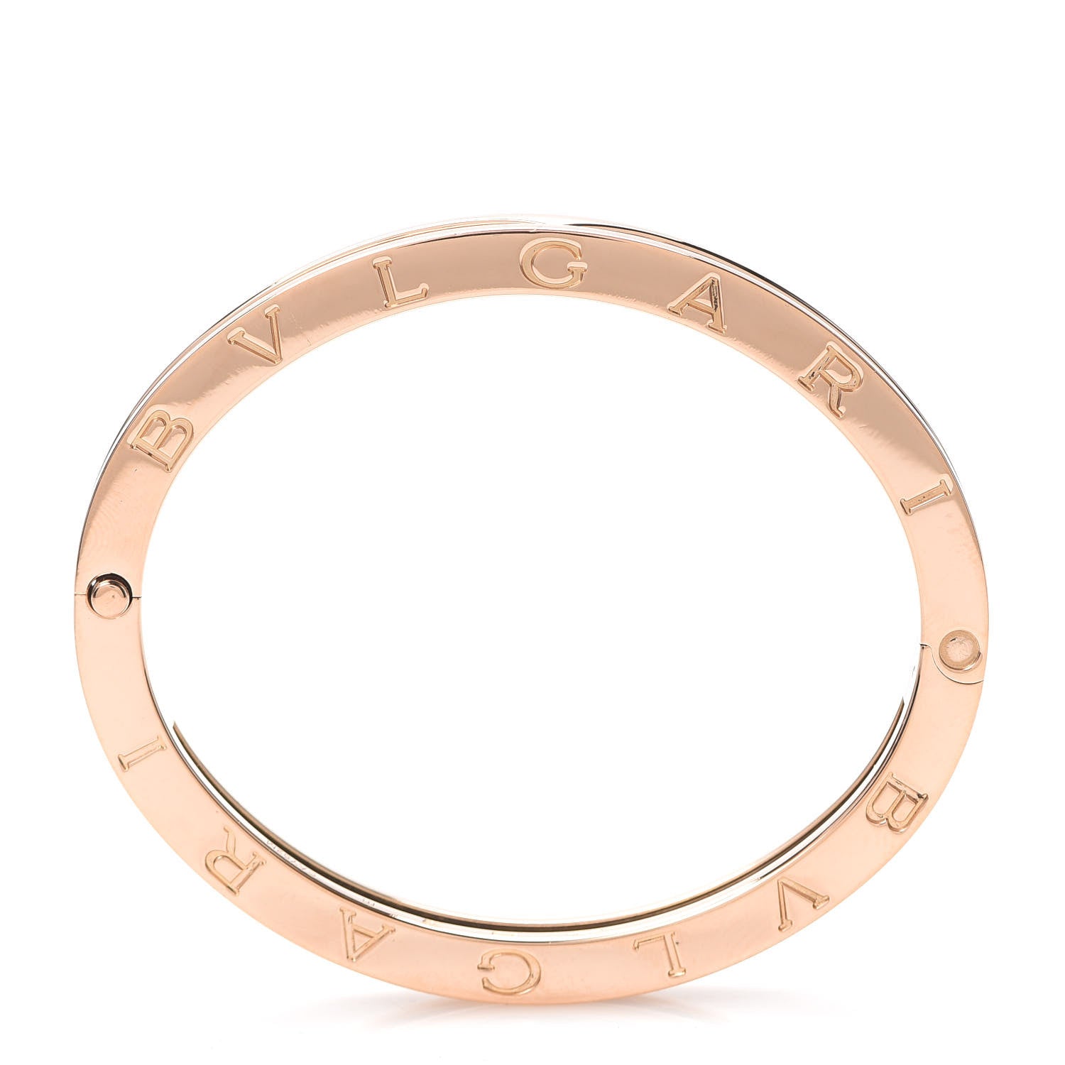 Bulgari 18K Rose Gold Black Ceramic B.Zero1 Bangle Bracelet 4 of 6