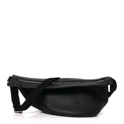 The Row Grained Calfskin Large Slouchy Banana Bag Black 2 of 19