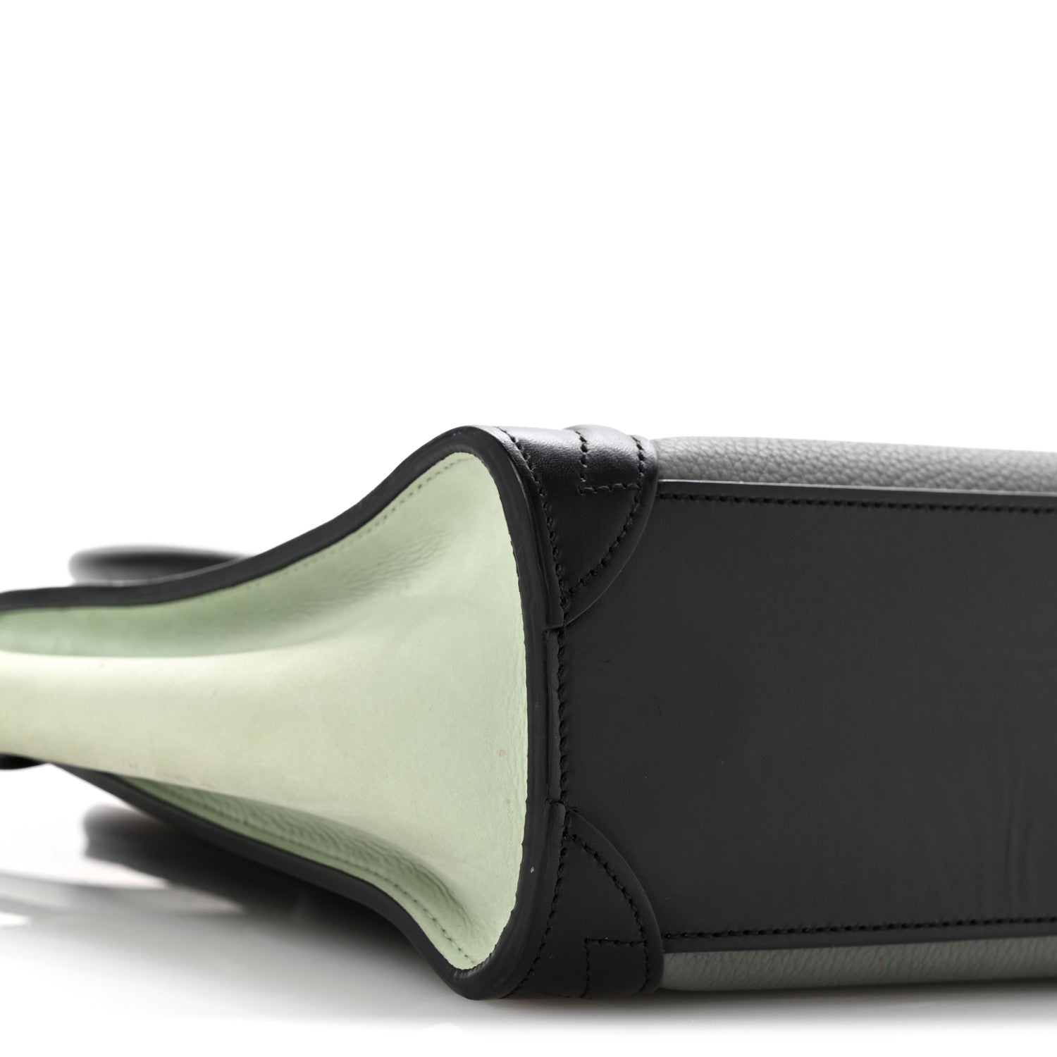 Celine Baby Grained Calfskin Nano Tri-Color Luggage Zinc Almond 8 of 12