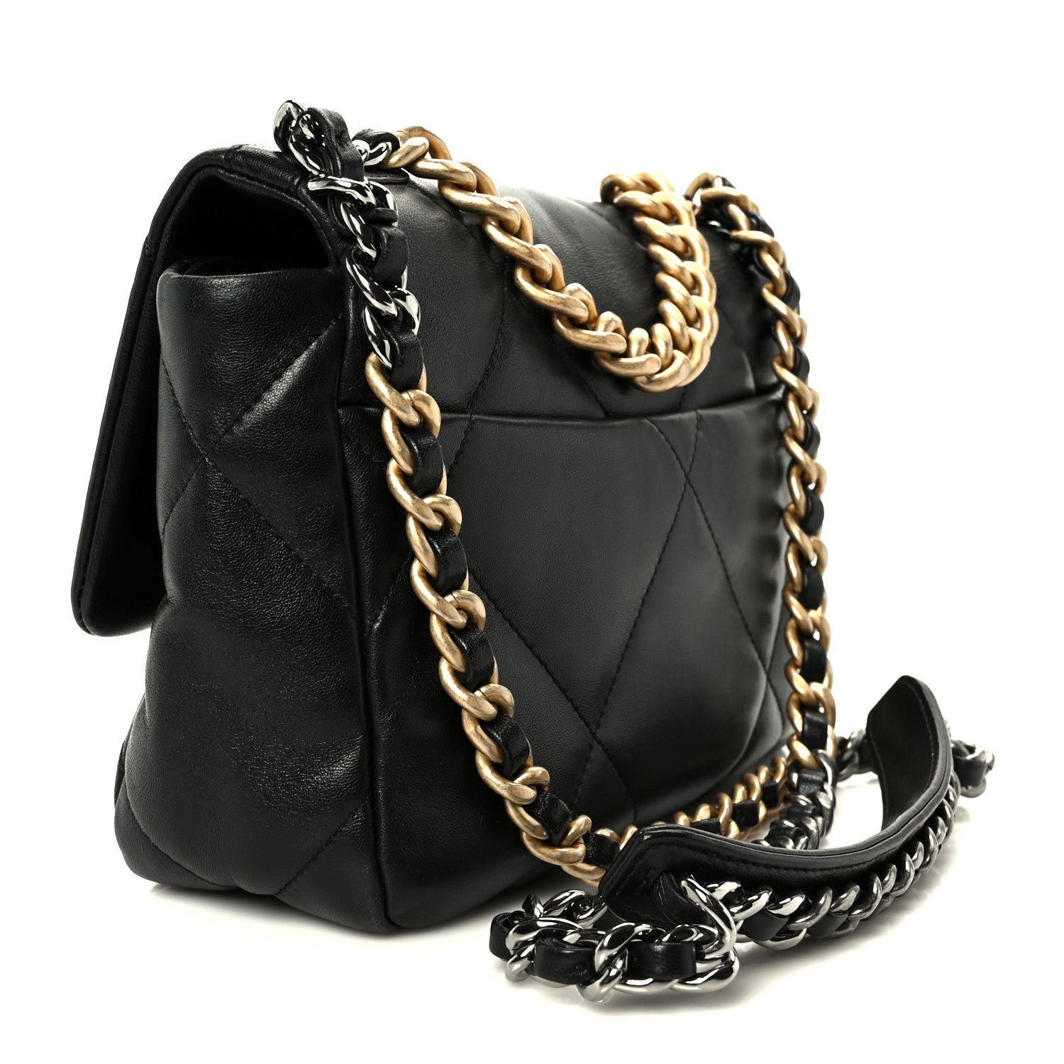 Chanel Lambskin Quilted Medium Chanel 19 Flap Black 3 of 11