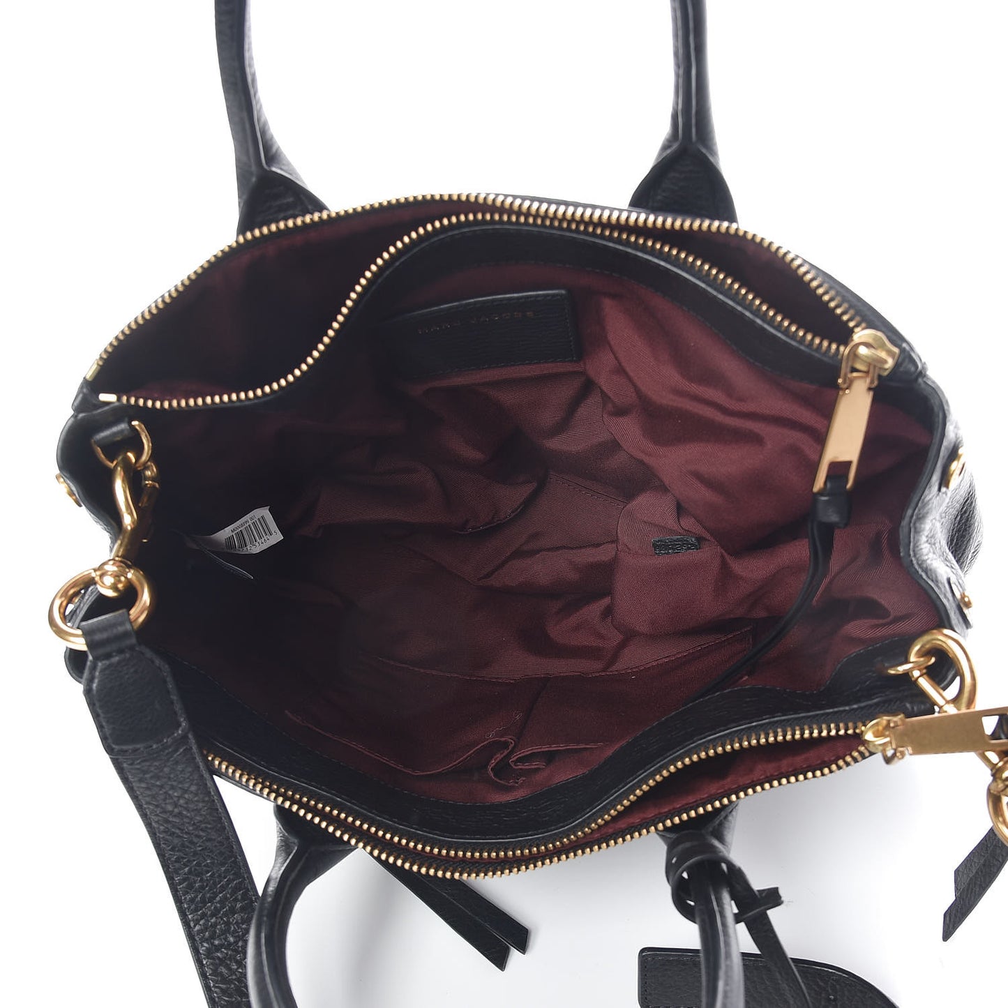 Textured Calfskin Medium Incognito Satchel Black