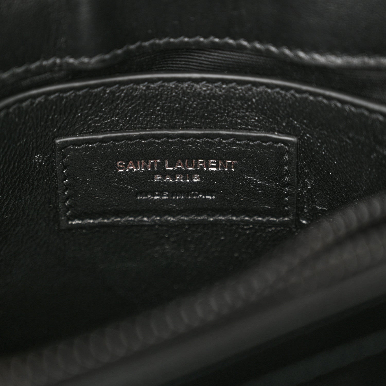 Saint Laurent Calfskin Y Quilted Monogram Monochrome Small Loulou Chain Satchel Black 6 of 11