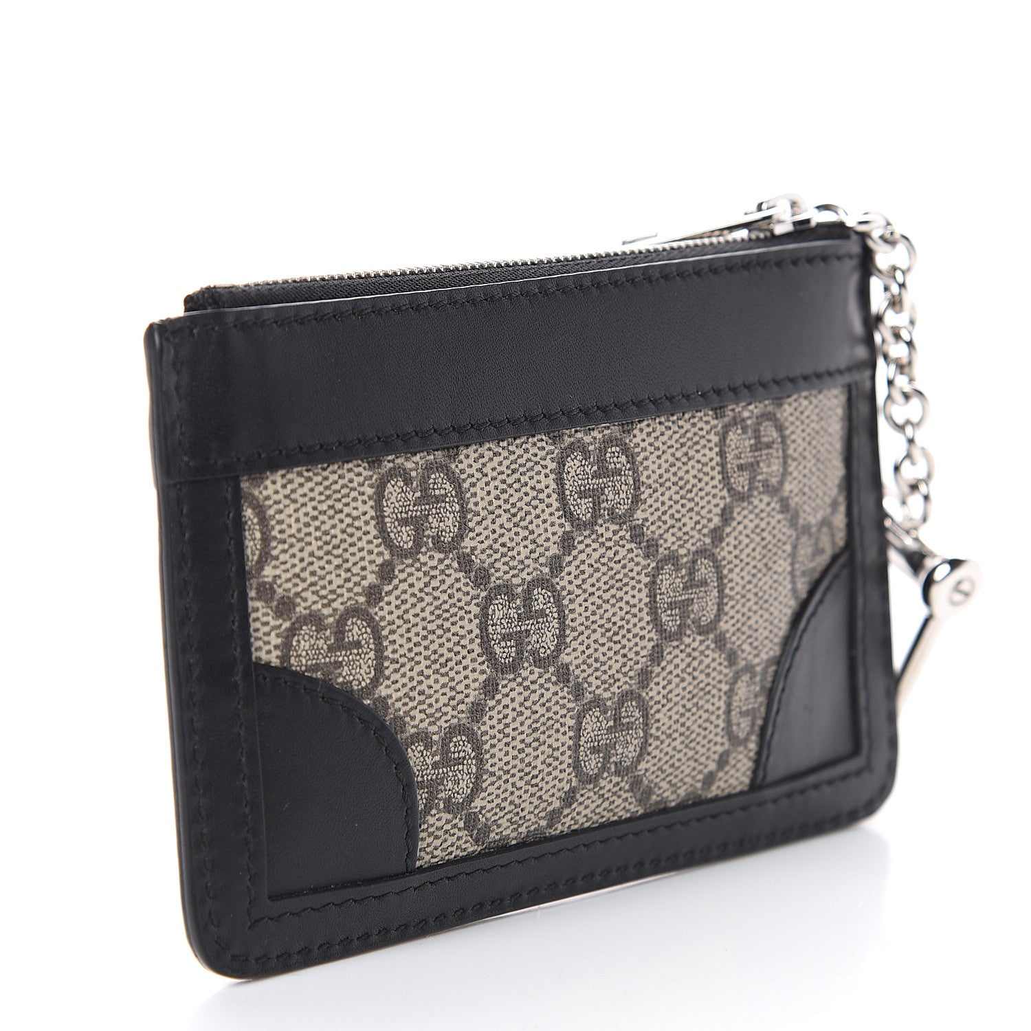 Gucci GG Supreme Monogram Web Key Case Black 2 of 6